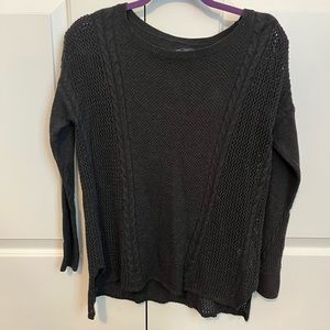 Black American Eagle Cable Knit Sweater Size Small